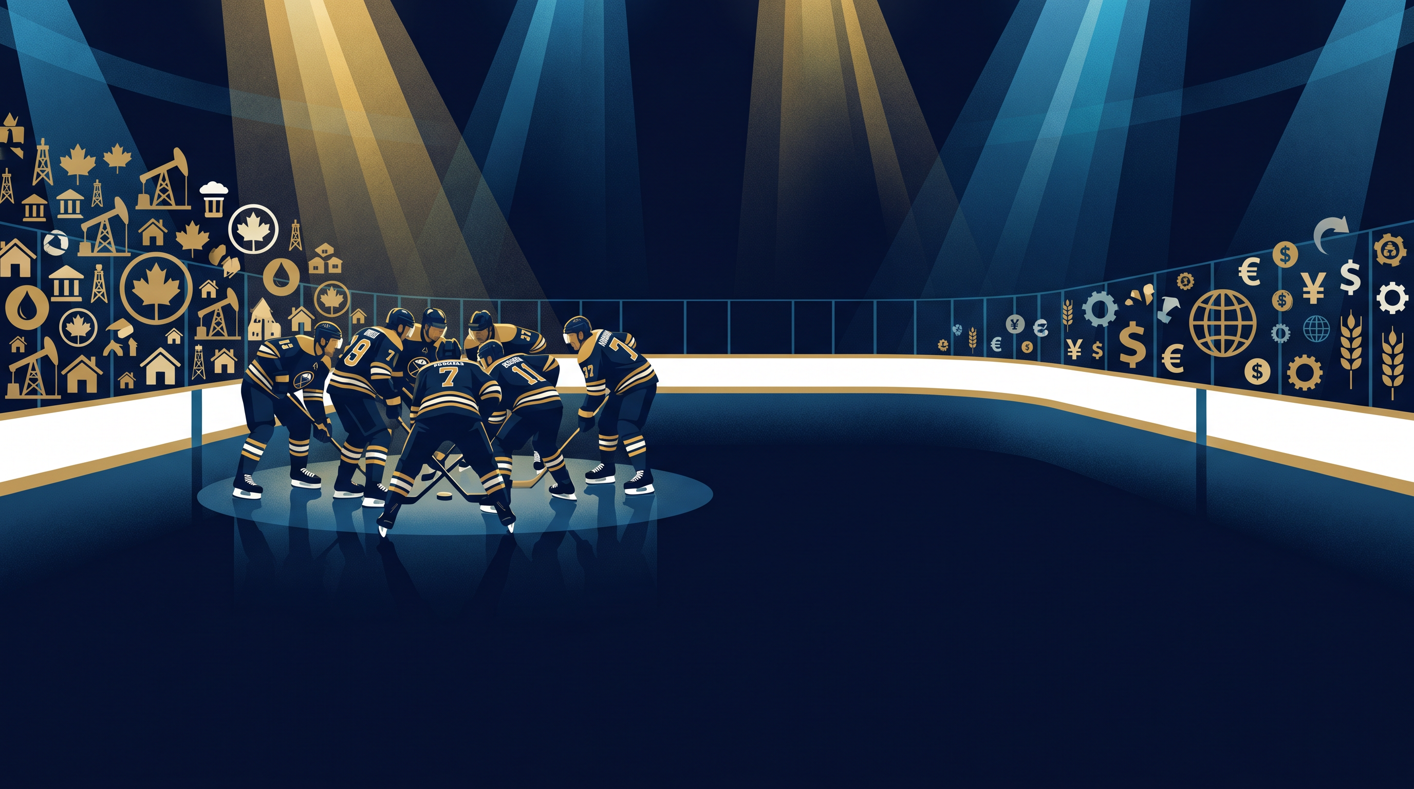 Hockey team clustered on one side of the ice, illustrating concentration risk